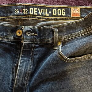 Men's Dark Blue Straight Jeans